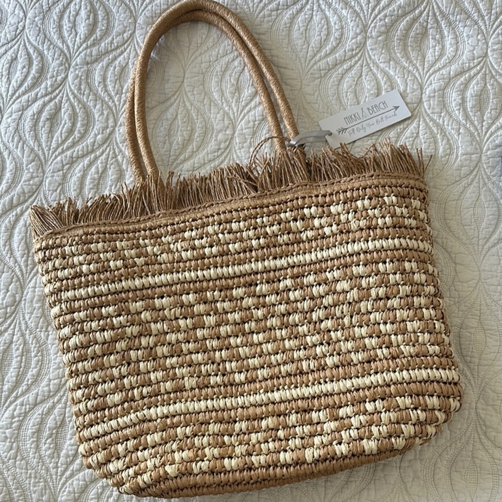 Nikki Tan Woven Tote Bag